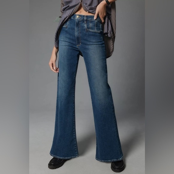NWT Favorite Daughter Jordie High-Rise Wide-Leg Jeans